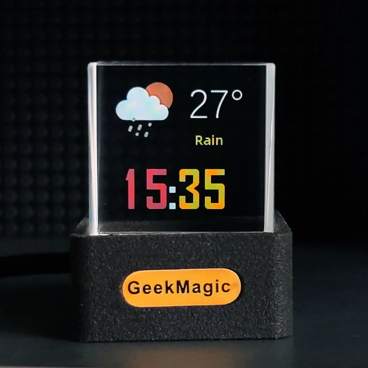 Crystal Cube Photo Weather Display